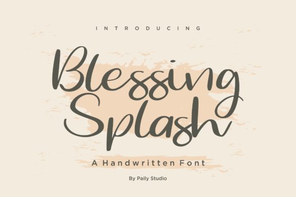 Blessing Splash: A Script Font for Relaxed Campaign Visuals