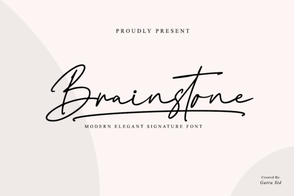 Brainstone: A Delicate Script Font for Modern Editorial Design
