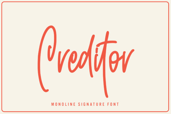 Creditor: A Relaxed Script Font for Modern Web Design