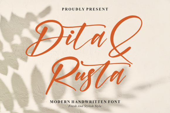 Dita Rusta: A Handwritten Script Font for Romantic Brand Identity
