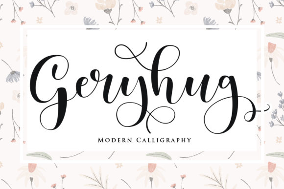 Geryhug: A Modern Script Typeface for Digital Brand Identity