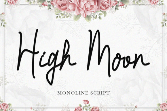 High Moon: A Script Font for Handmade Labels and Creative Products