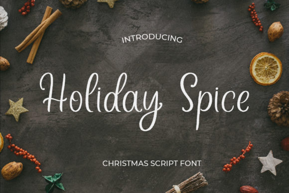 Holiday Spice: A Festive Script Font for Brand Identity