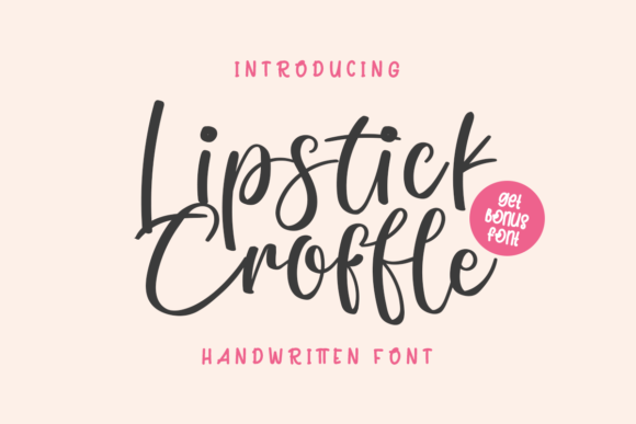 Lipstick Croffle: A Playful Script Font for Creative Branding