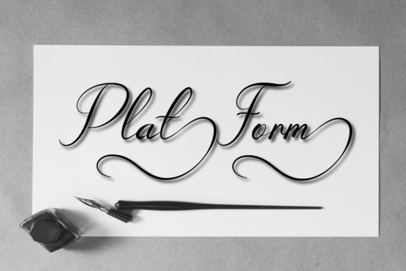 Platform: A Refined Script Font for Elegant Editorial Design