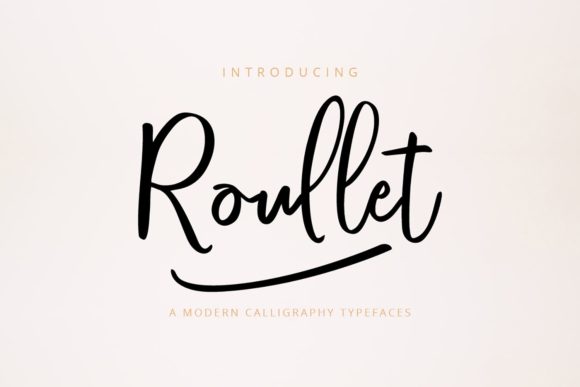 Roullet: A Delicate Script Typeface for Elegant Editorial Design